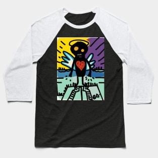 Black Angel of Love Graffiti Street Art Baseball T-Shirt